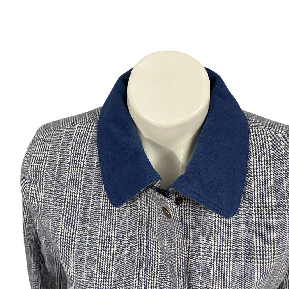 Denim & Co Blazer Womens XS Blue Jacket US Medium Career Work Office Chore Coat - Picture 10 of 16